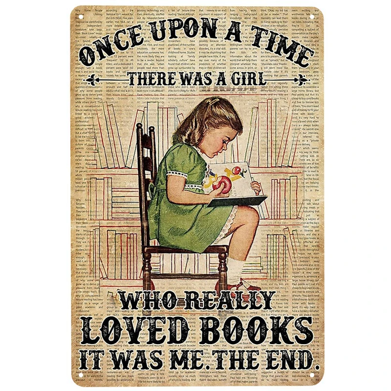 Girl Loved Books printed Metal Signs Retro Tin Signs Funny Poster Decor for Bar Pub Club Decoration for Living Room Home
Girl Loved Books printed Metal Signs Retro Tin Signs Funny Poster Decor for Bar Pub Club Decoration for Living Room Home
