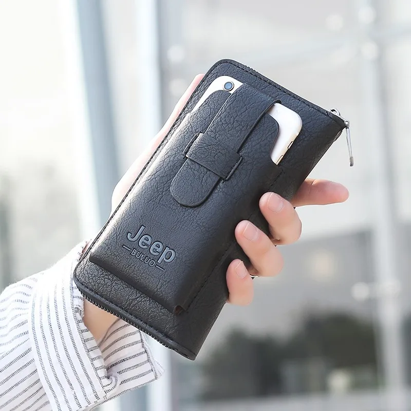JEEP BULUO famous brand Clutch Wallet Brand Purse For Phone Double Zipper Luxury Wallet Leather Clutch Bag Large Capacity purse
JEEP BULUO famous brand Clutch Wallet Brand Purse For Phone Double Zipper Luxury Wallet Leather Clutch Bag Large Capacity purse