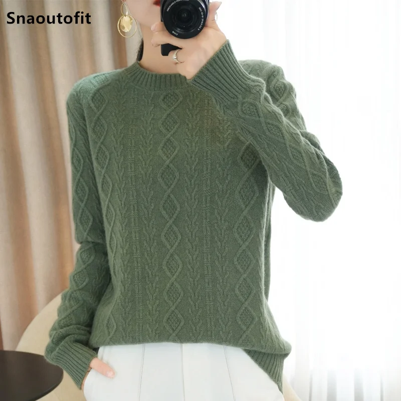 21 Autumn Winter New Woman Top,Pure Wool Pullover,Round Neck Diamond-Shaped Knitted Bottoming Shirt,Pure Color All-Match Sweater
21 Autumn Winter New Woman Top,Pure Wool Pullover,Round Neck Diamond-Shaped Knitted Bottoming Shirt,Pure Color All-Match Sweater