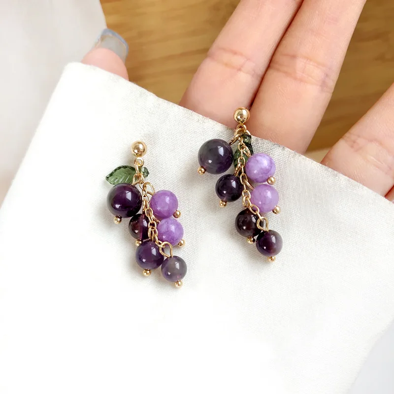 2021 TREND S925 SILVER NEEDLE PURPLE GRAPE EARRINGS SUMMER SWEET AND SMALL FRUIT WOMAN EARRINGS TRENDY FASHION FOR GIFT
2021 TREND S925 SILVER NEEDLE PURPLE GRAPE EARRINGS SUMMER SWEET AND SMALL FRUIT WOMAN EARRINGS TRENDY FASHION FOR GIFT