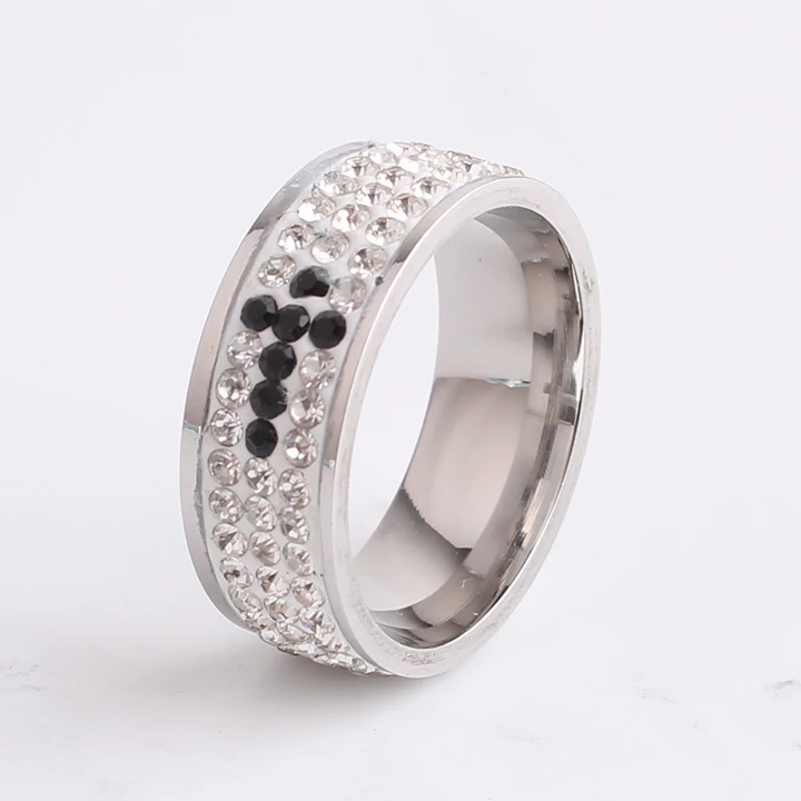 wedding rings 8mm three row rhinestone cross 316L Stainless Steel finger rings for women men wholesale
wedding rings 8mm three row rhinestone cross 316L Stainless Steel finger rings for women men wholesale