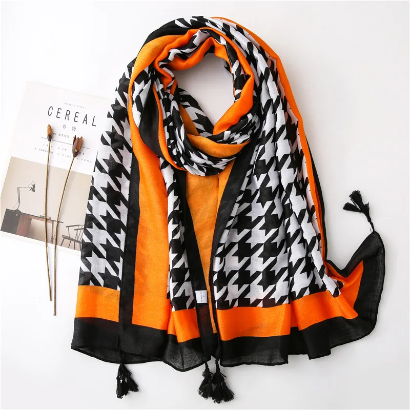Classic Houndstooth Wild Cotton Linen silk Scarf Summer Travel Sunscreen Shawl chiffon hijab scarves women poncho pashmina
Classic Houndstooth Wild Cotton Linen silk Scarf Summer Travel Sunscreen Shawl chiffon hijab scarves women poncho pashmina