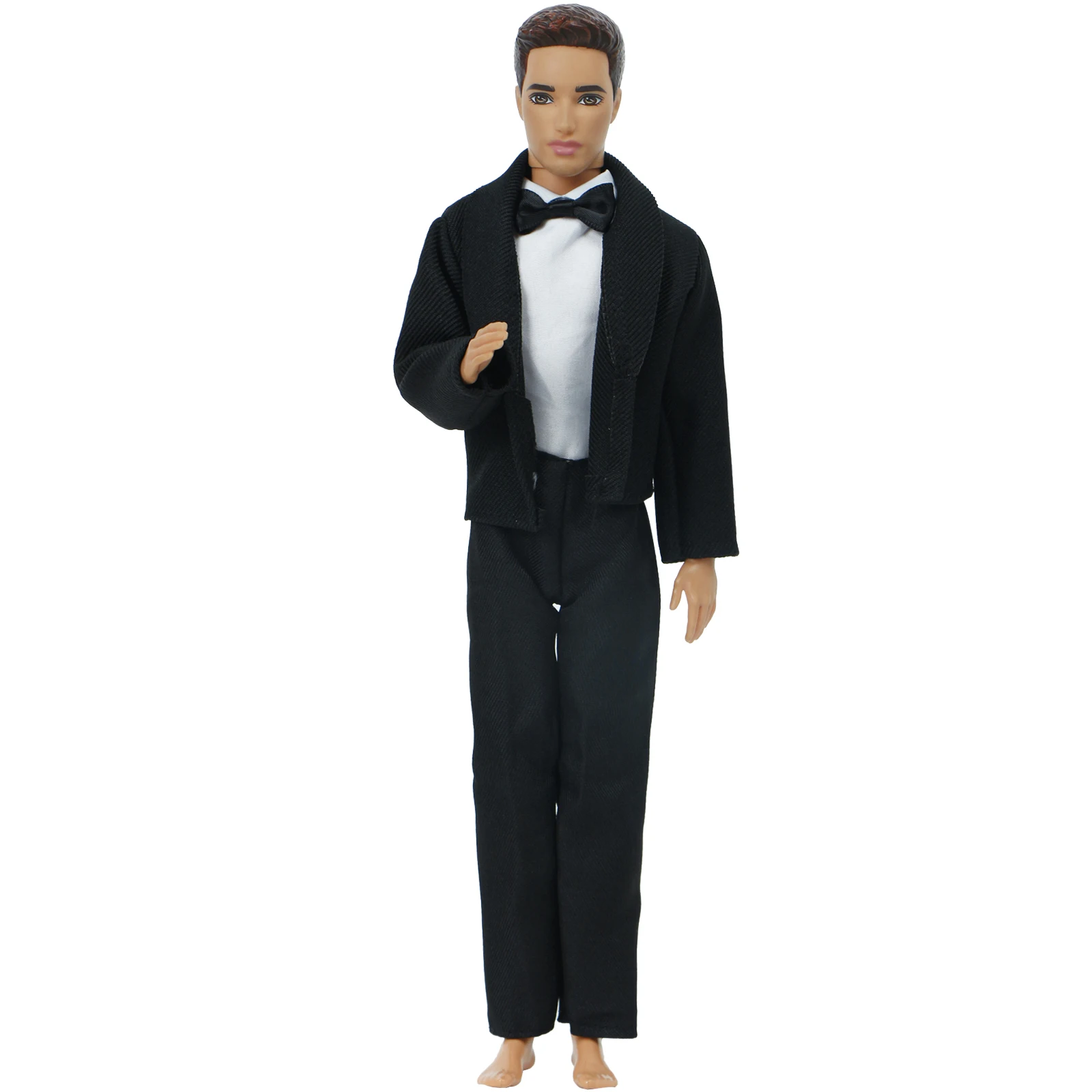 High Quality Lace Doll Dress Bride Wedding Gown Long Veil + Black Blazer Suit Shirt Trousers Clothes for Barbie Accessories | Игрушки и