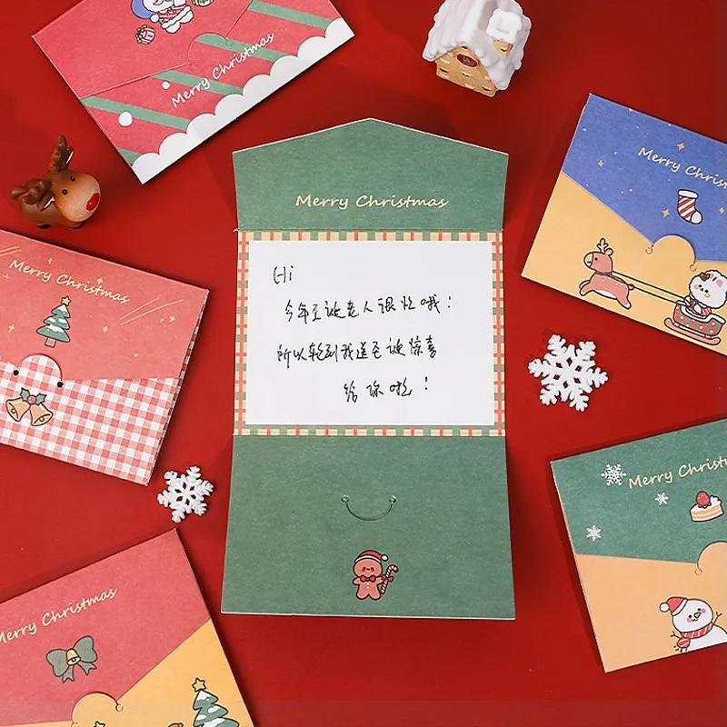1pcs Creative fold Merry Christmas Small Greeting Cards Kids Mini New Year Postcard Gift Card Xmas Party
1pcs Creative fold Merry Christmas Small Greeting Cards Kids Mini New Year Postcard Gift Card Xmas Party