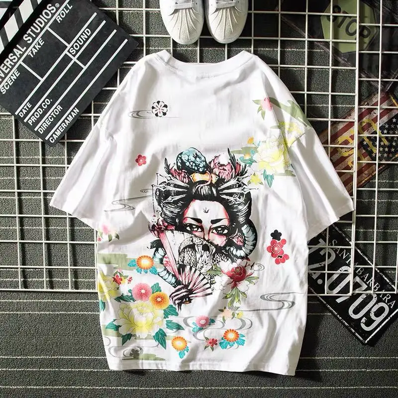 Hip Hop Tshirt Streetwear Cotton Harajuku T-shirt Male Casual Japanese Tshirt Funny Loose Summer High Street Tops Tshirt Males
Hip Hop Tshirt Streetwear Cotton Harajuku T-shirt Male Casual Japanese Tshirt Funny Loose Summer High Street Tops Tshirt Males