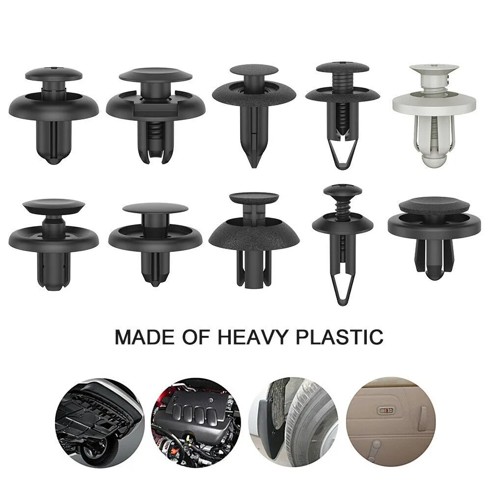 100Pcs Plastic Car Trim Clips Rivet Door Panel Retainer Fastener Mud Flaps Push High Quality Various Screws Auto Fastener Clip
100Pcs Plastic Car Trim Clips Rivet Door Panel Retainer Fastener Mud Flaps Push High Quality Various Screws Auto Fastener Clip