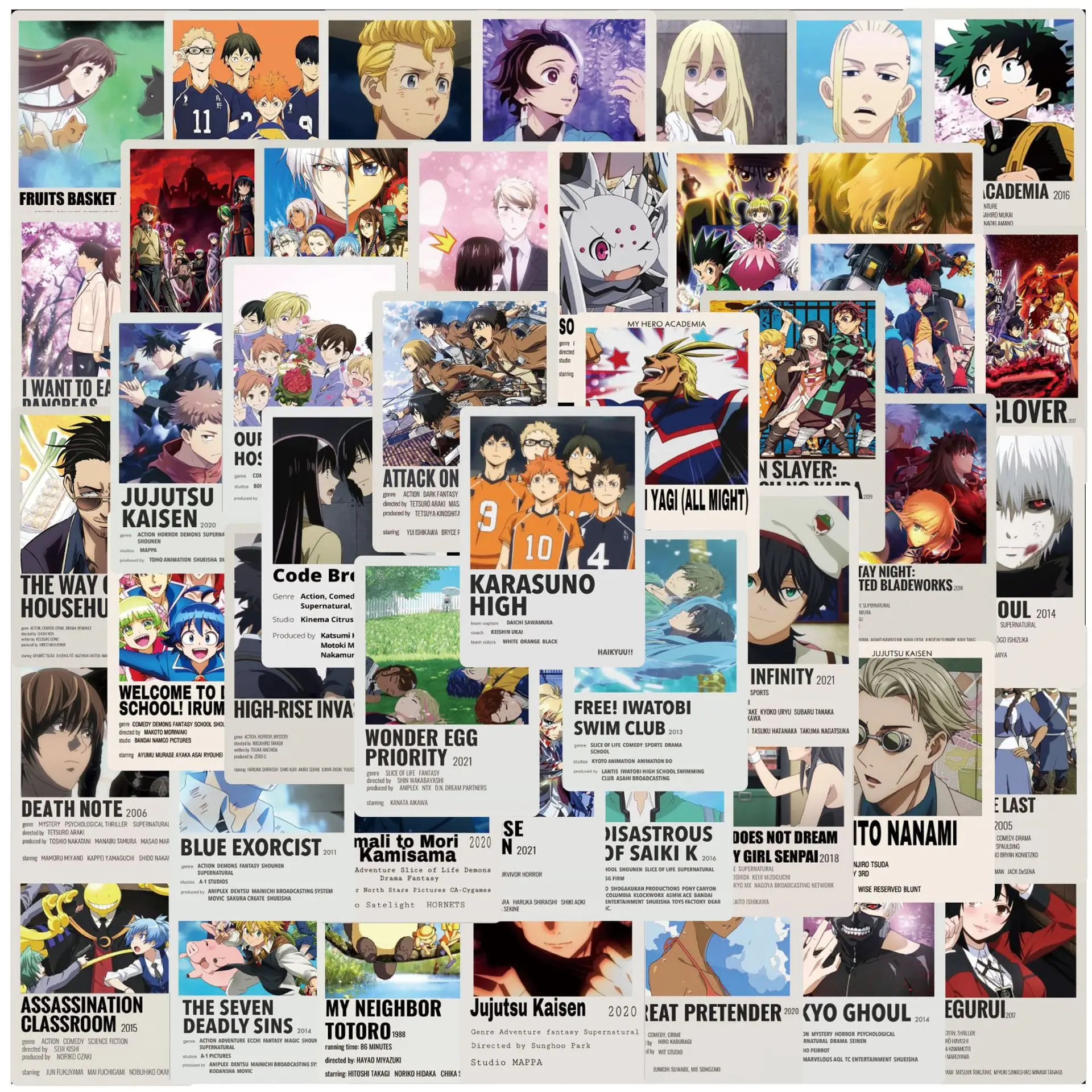 10/50Pcs/Pack Anime Stickers Mix Jujutsu Kaisen Demon Slayer Aesthetic Laptop Water Bottle Waterproof Decal Kid Toy Sticker
10/50Pcs/Pack Anime Stickers Mix Jujutsu Kaisen Demon Slayer Aesthetic Laptop Water Bottle Waterproof Decal Kid Toy Sticker