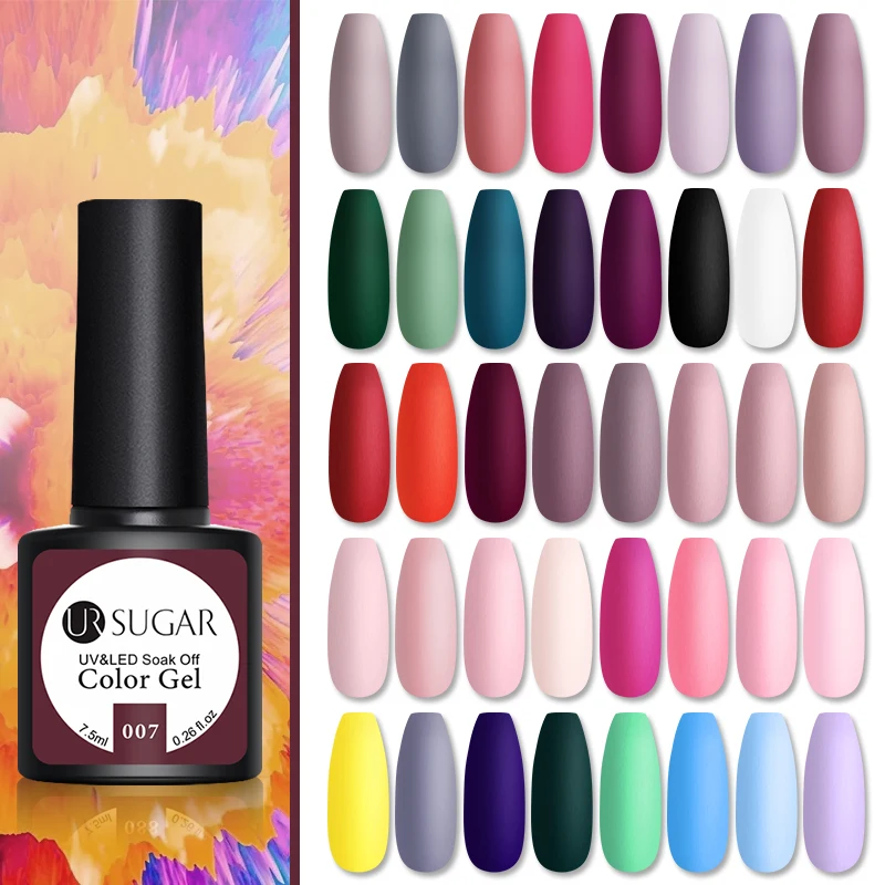UR SUGAR 7.5ml Matte Color UV Nail Gel Polish Soak Off Semi-permanent Colorful Gel Varnishes Manicures Gel Polish Matte Top Coat
UR SUGAR 7.5ml Matte Color UV Nail Gel Polish Soak Off Semi-permanent Colorful Gel Varnishes Manicures Gel Polish Matte Top Coat