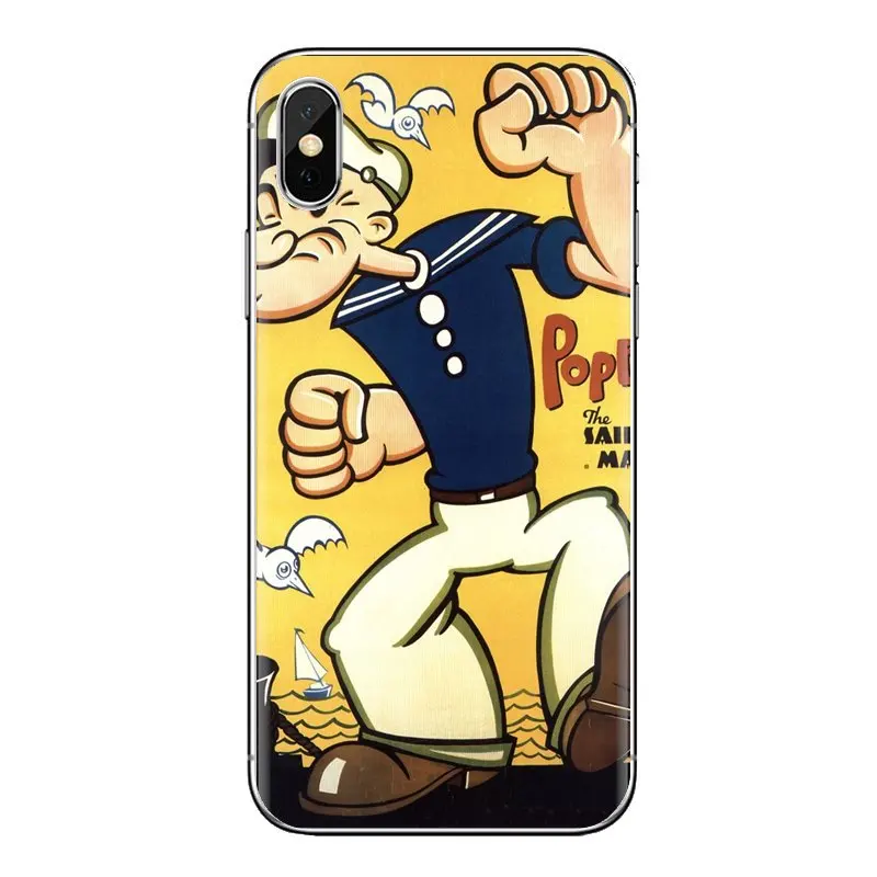 Popeye The Sailor Man Soft Transparent Bag Case For Xiaomi Mi3 Samsung A10 A30 A40 A50 A60 A70 Galaxy S2 Note 2 Grand Core Prime |