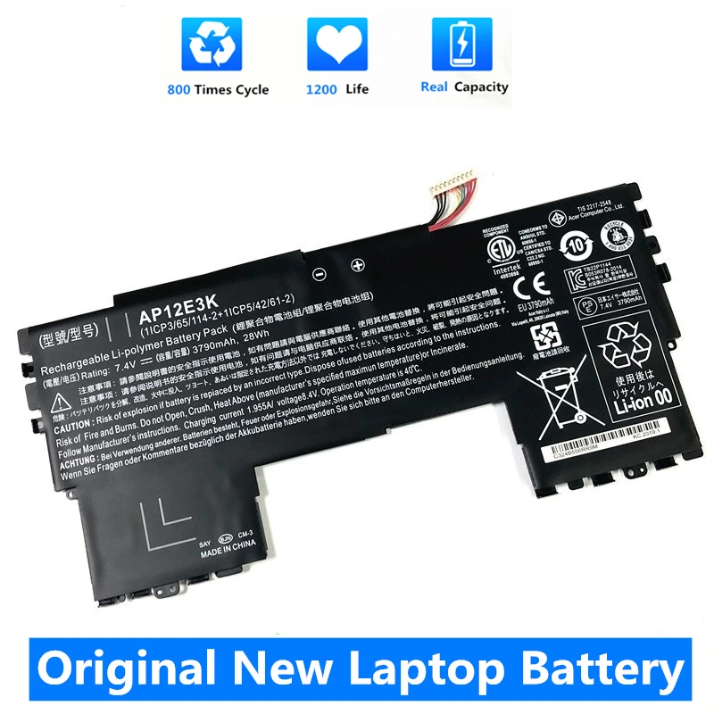 CSMHY AP12E3K Аккумулятор для ноутбука Acer Aspire S7 S7-191 Ultrabook 11 дюймов 1/CP3/65/114-2 1/CP5/42/61-2 7 4 В 3790