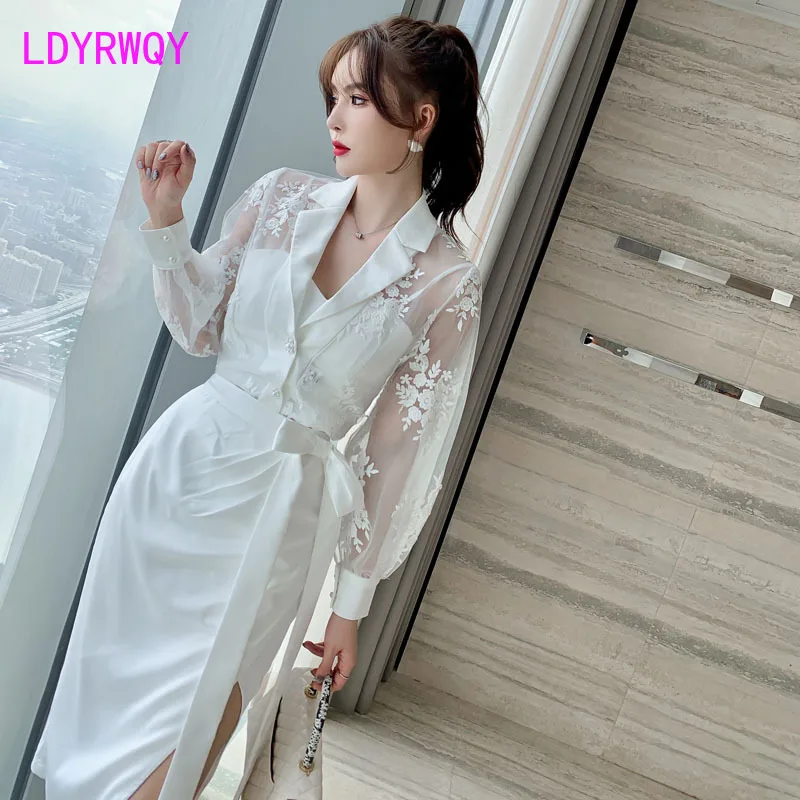 2021 Spring dress new femininity fashion suit heavy work two-piece set Regular Drawstring Knee-Length Regular
2021 Spring dress new femininity fashion suit heavy work two-piece set Regular Drawstring Knee-Length Regular