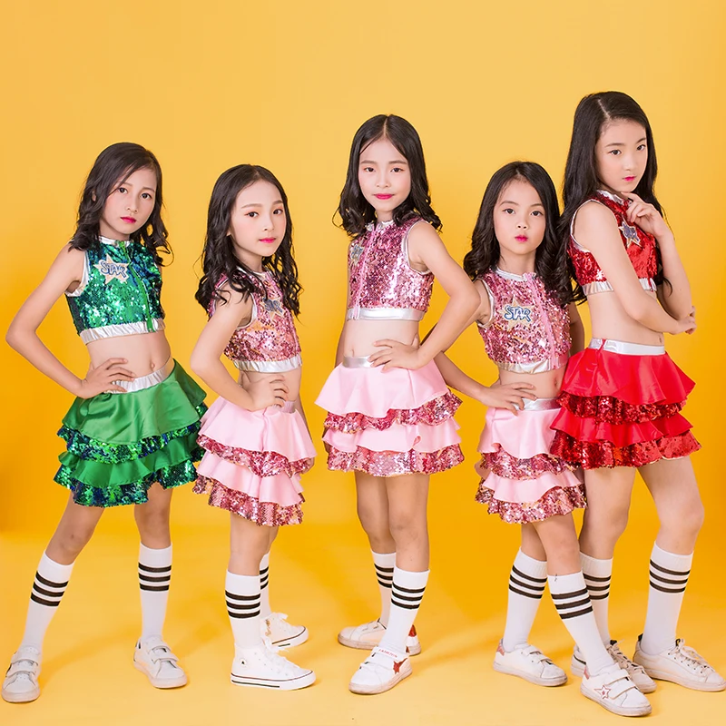 Children Performance Costumes Sequined Jazz Dance Costumes Girls HipHop Clothes Cheerleading Puppet Skirt Dance Costumes
Children Performance Costumes Sequined Jazz Dance Costumes Girls HipHop Clothes Cheerleading Puppet Skirt Dance Costumes