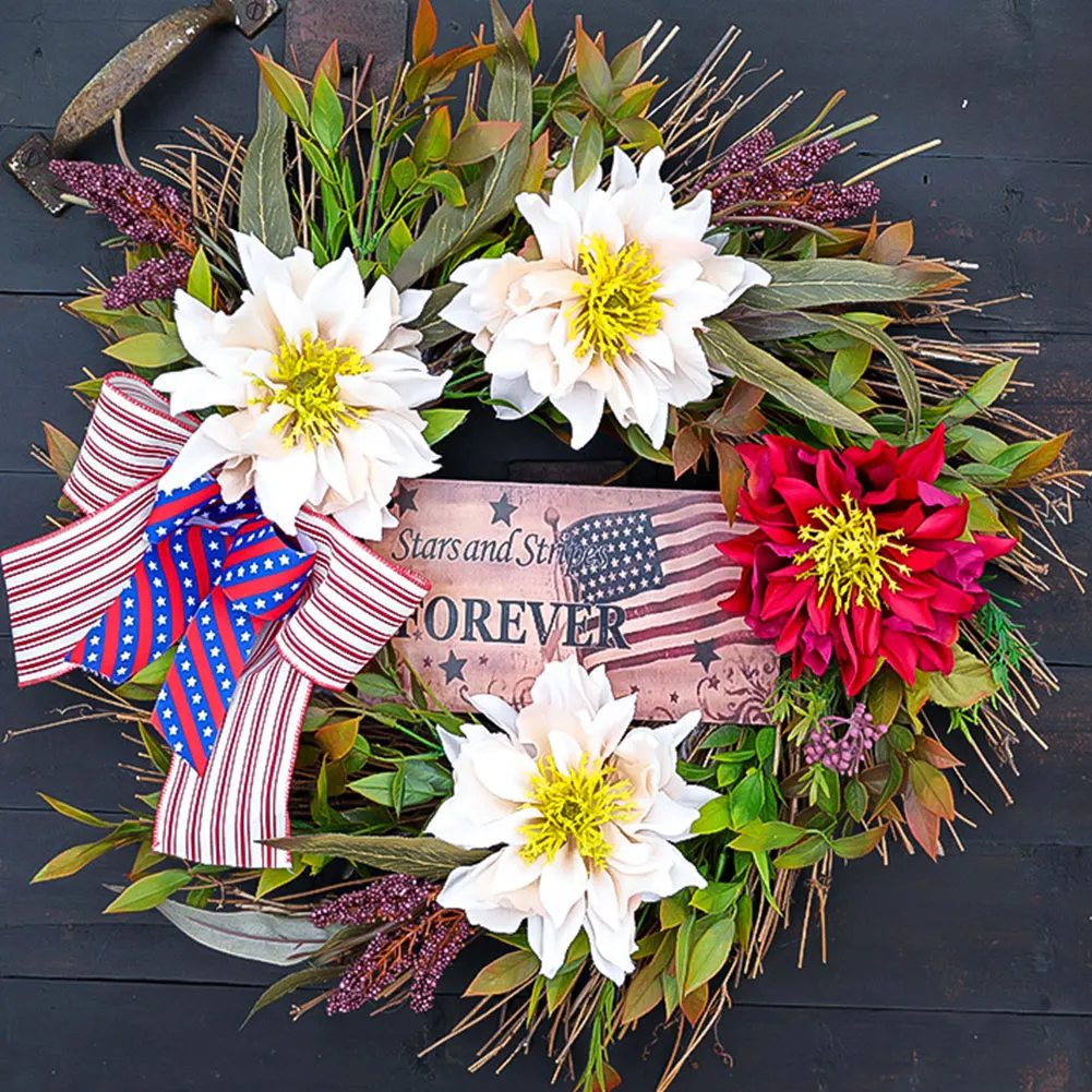 Independence Day Wreath Patriotic Artificial Wreath American Outdoor Hanging Garlands Round Shape Home Decoration Four Style
Independence Day Wreath Patriotic Artificial Wreath American Outdoor Hanging Garlands Round Shape Home Decoration Four Style