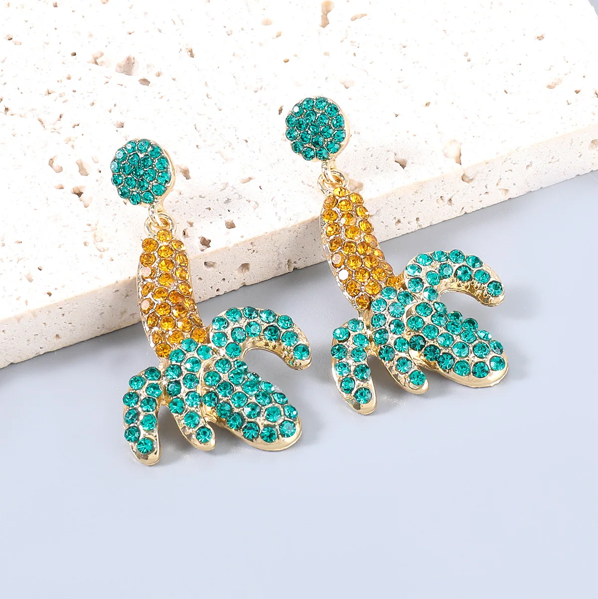 Fashion Metal Rhinestone Banana Earrings Female Popular Cute Fruit Dangle Earrings Party Accessories
Fashion Metal Rhinestone Banana Earrings Female Popular Cute Fruit Dangle Earrings Party Accessories