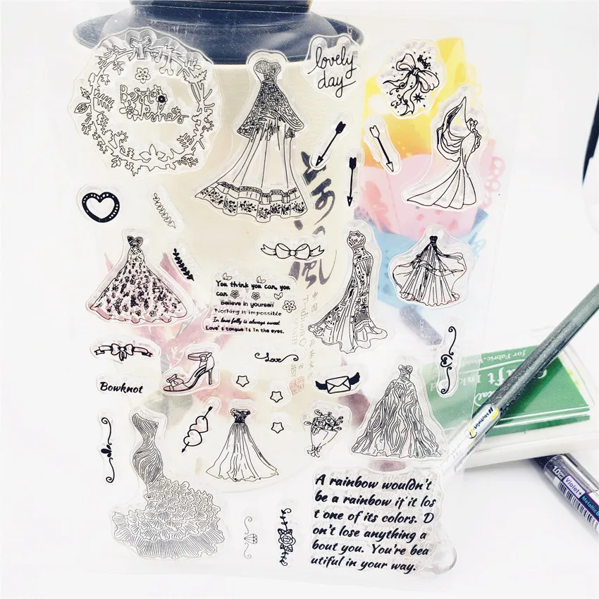 Mermaid Wedding Dress Transparent Clear Stamps Silicone Seal for DIY Scrapbooking Card Making Photo Album Decoration Crafts
Mermaid Wedding Dress Transparent Clear Stamps Silicone Seal for DIY Scrapbooking Card Making Photo Album Decoration Crafts