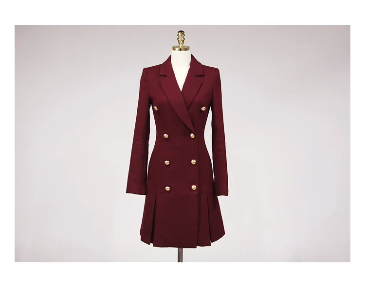 Autumn Fashion Black Blazer Women Dress Suits Double Breasted Long Sleeve Pleated Fishtails Blazers Dress Suit Jacket
Autumn Fashion Black Blazer Women Dress Suits Double Breasted Long Sleeve Pleated Fishtails Blazers Dress Suit Jacket