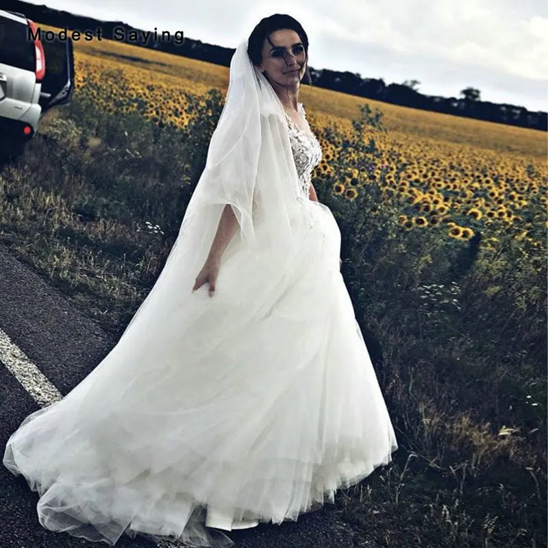 Sexy Illusion Back Ivory A-line O Neck Lace Wedding Dresses 2020 Spring Women Bridal Gowns Custom Made Tulle robe de mariee
Sexy Illusion Back Ivory A-line O Neck Lace Wedding Dresses 2020 Spring Women Bridal Gowns Custom Made Tulle robe de mariee