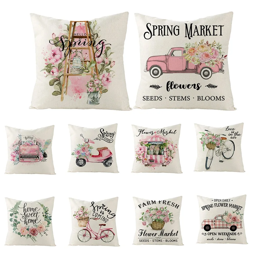 10 Colors Spring Flowers Pillow Case Soft Plush Cushion Cover For Sofa Home Decor Single Side Printing Cotton Linen Pillowcase
10 Colors Spring Flowers Pillow Case Soft Plush Cushion Cover For Sofa Home Decor Single Side Printing Cotton Linen Pillowcase