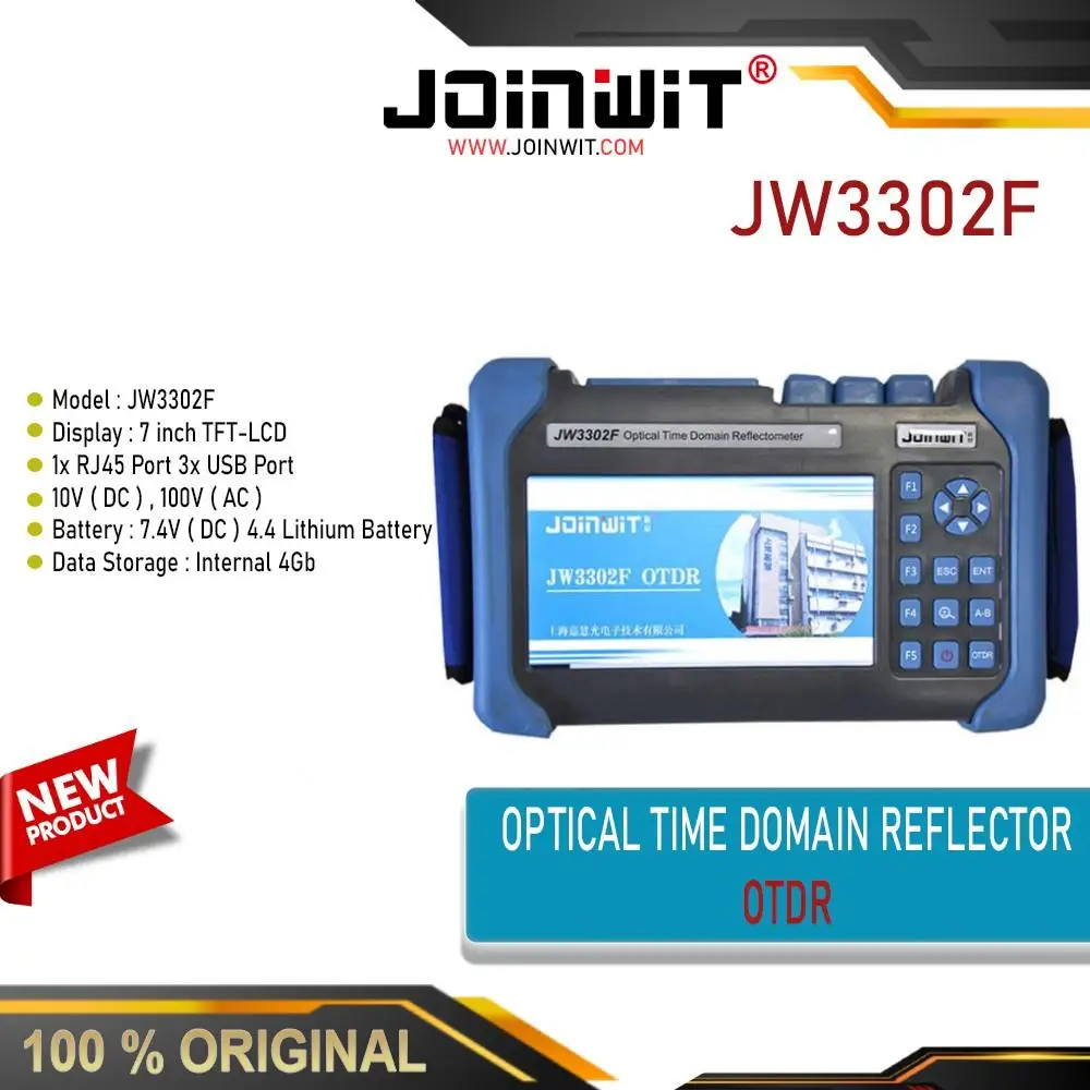 Волоконно-оптический рефлектометр времени JoinWit JW3302F, рефлектометр VFL 850/1300/1310/1550 нм
Волоконно-оптический рефлектометр времени JoinWit JW3302F, рефлектометр VFL 850/1300/1310/1550 нм