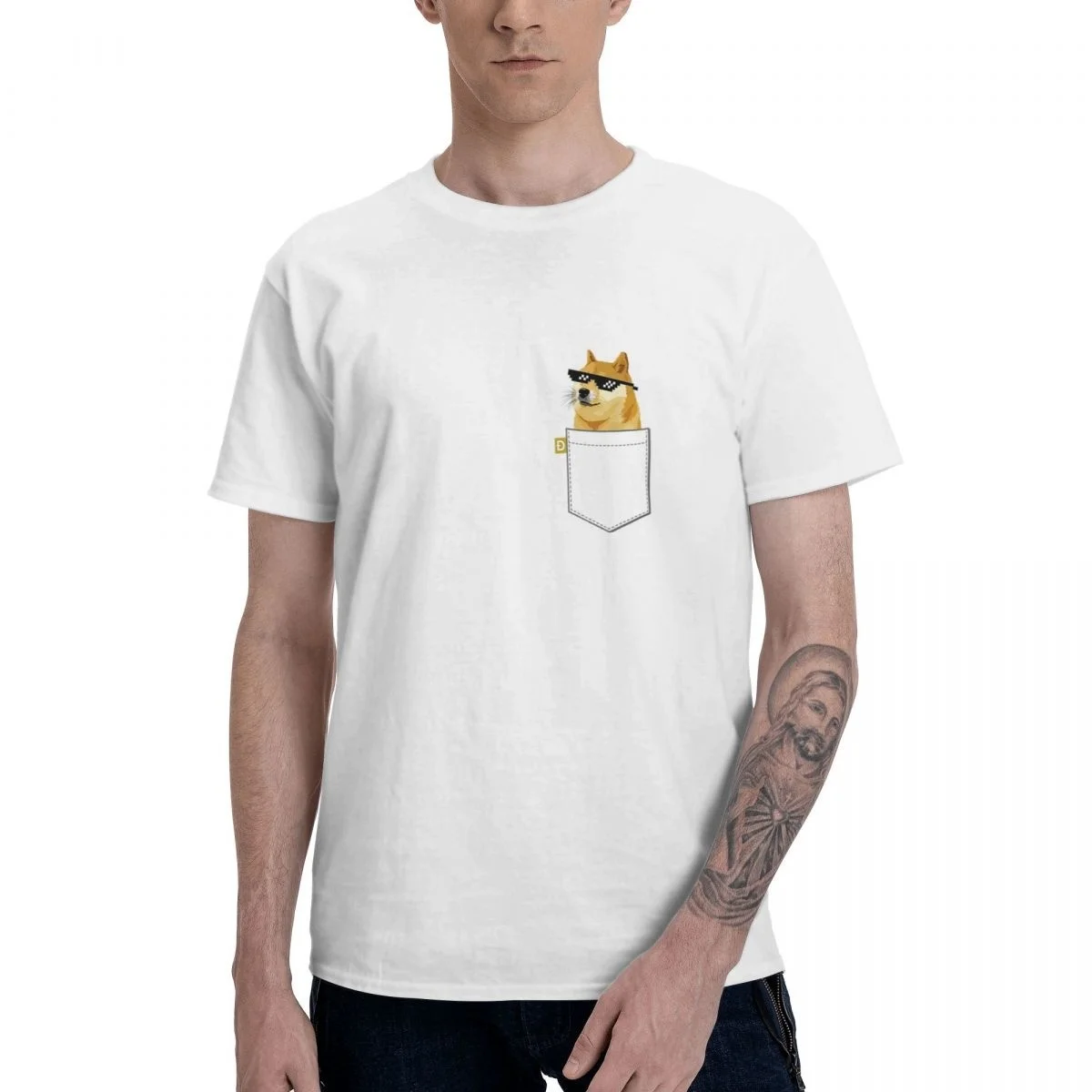 Coin Doge Faux Pocke Dogecoin To The Moon 2 Graphic Tee Men's Basic Short Sleeve T-Shirt Funny Tops
Coin Doge Faux Pocke Dogecoin To The Moon 2 Graphic Tee Men's Basic Short Sleeve T-Shirt Funny Tops