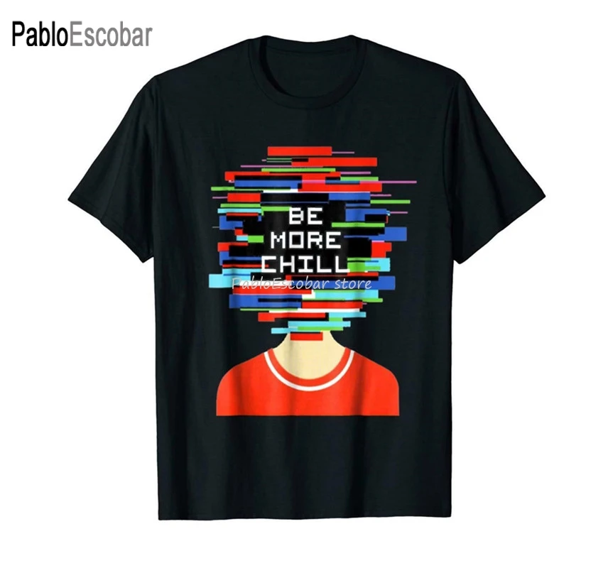 Черная футболка Be More Chill, полноразмерная популярная футболка без логотипа, новый модный дизайн 
Черная футболка Be More Chill, полноразмерная популярная футболка без логотипа, новый модный дизайн
