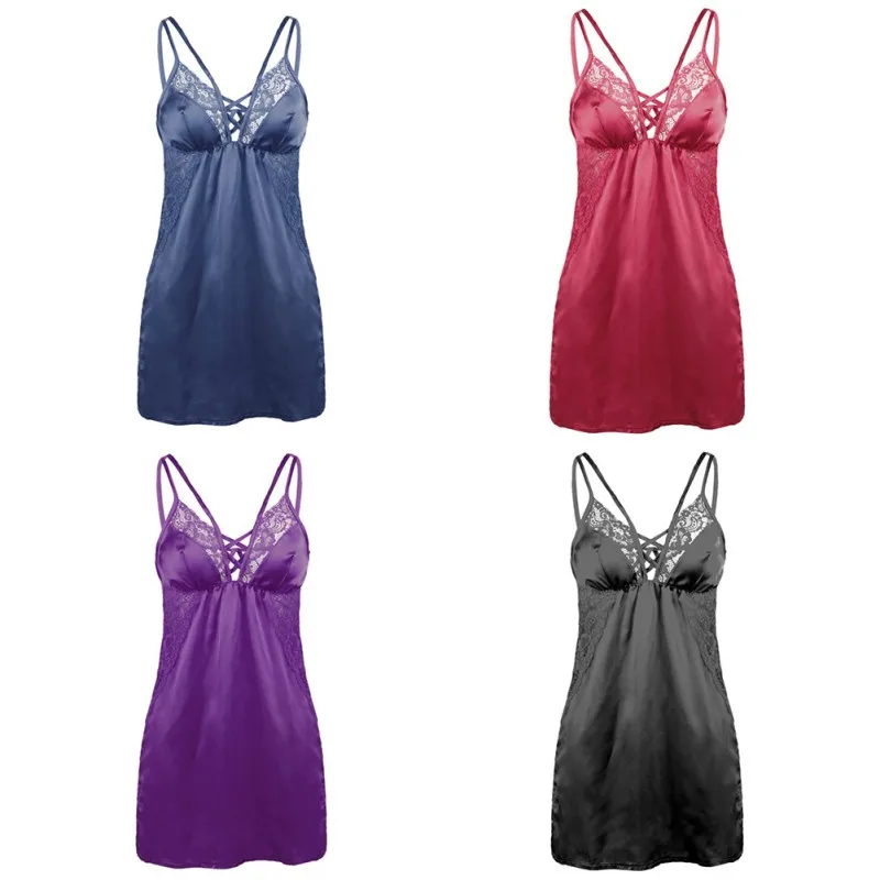 Women Sexy Sleepwear Solid Summer Sleep Dress Sleeveless Lace Cup Trim Knit Dress Black Sleeveless Nightgown New Arrival HOT
Women Sexy Sleepwear Solid Summer Sleep Dress Sleeveless Lace Cup Trim Knit Dress Black Sleeveless Nightgown New Arrival HOT