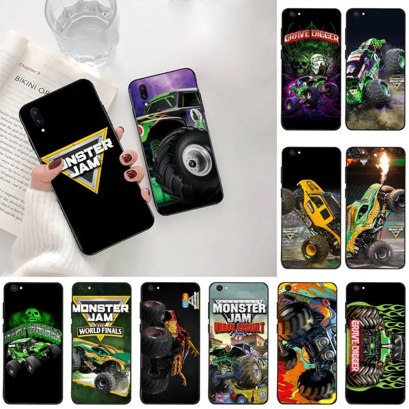 Монстр Трак Black Cell чехол для телефона Vivo Y91c Y17 Y51 Y67 Y55 Y93 Y81S Y19 V17 vivo s5|Бамперы| |