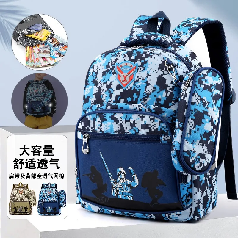 2021 Boys Camouflage Primary Backpacks Orthopedic Kids School Bags Waterproof Knapsack Grade 1-3-5 Students Book Bag Satchels
2021 Boys Camouflage Primary Backpacks Orthopedic Kids School Bags Waterproof Knapsack Grade 1-3-5 Students Book Bag Satchels