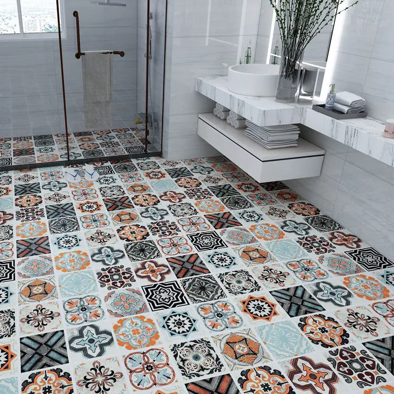 Floor Stickers Bohemia Style Non Slip DIY Wall Peel and Stick Vinyl Tile Waterproof Wallpapers Bathroom Kitchen Living Room Deco
Floor Stickers Bohemia Style Non Slip DIY Wall Peel and Stick Vinyl Tile Waterproof Wallpapers Bathroom Kitchen Living Room Deco