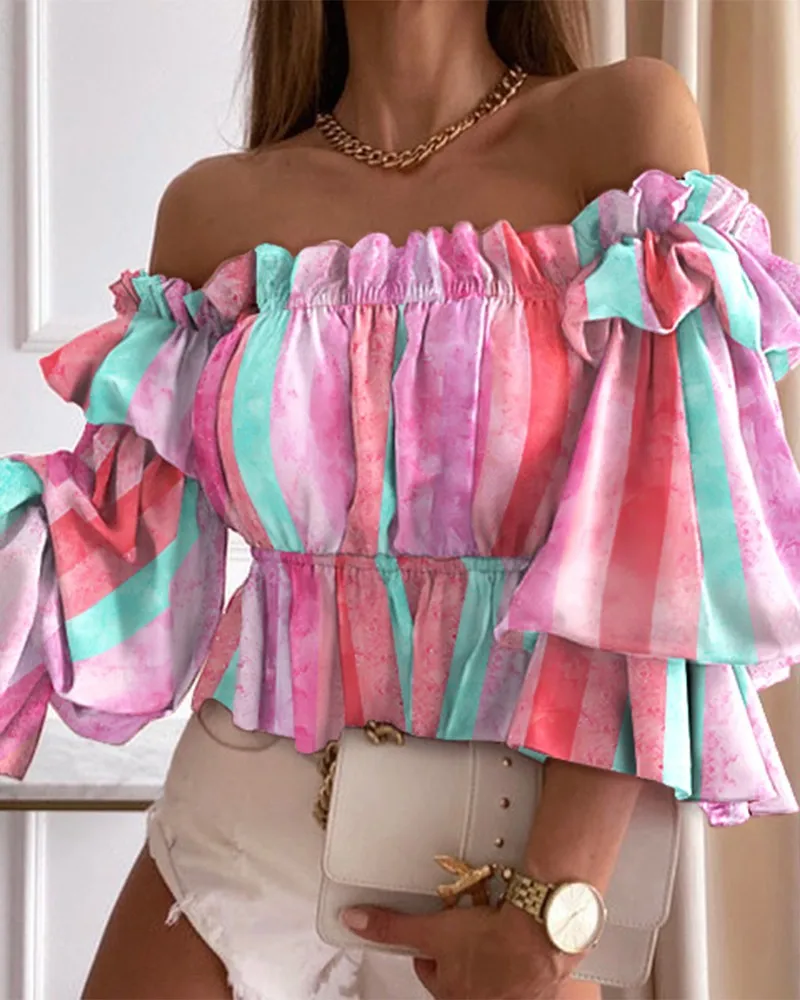 2021 New Printed Bandage Flat Collar Off Shoulder Sexy T-shirts Women Casual Active Work Out Streetwear Corset Top Elastic
2021 New Printed Bandage Flat Collar Off Shoulder Sexy T-shirts Women Casual Active Work Out Streetwear Corset Top Elastic