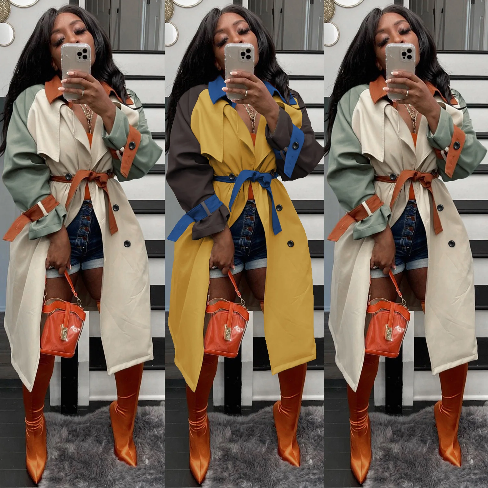 Casual Woman Windbreaker Outwear 2021 Autumn and Winter New Women's Fashion Turn-down Collar Long Coat
Casual Woman Windbreaker Outwear 2021 Autumn and Winter New Women's Fashion Turn-down Collar Long Coat