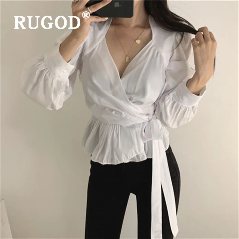 Модная женская блузка RUGOD с оборками на шнуровке, новинка 2020, элегантная рубашка с v-образным вырезом и длинным рукавом и поясом, блузка, женс...
Модная женская блузка RUGOD с оборками на шнуровке, новинка 2020, элегантная рубашка с v-образным вырезом и длинным рукавом и поясом, блузка, женс...