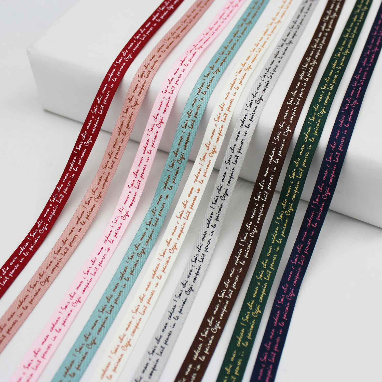 3/8" 10 MM Herringbone Twill Ribbon Printed Letter DIY Handmade Materials Gift Wrap Accessories
3/8" 10 MM Herringbone Twill Ribbon Printed Letter DIY Handmade Materials Gift Wrap Accessories