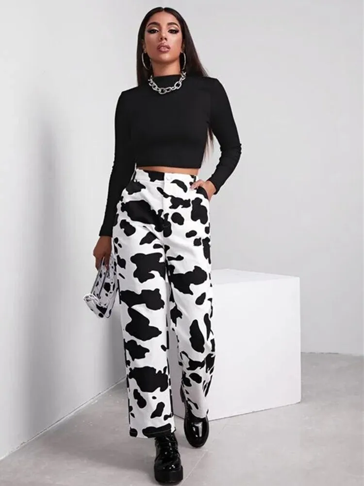 2021Women Summer Stylish Wide Leg Pants High Waist Leopard Animal Pattern Straight HaraJuku Loose Pocket Casual Jeans S-XL
2021Women Summer Stylish Wide Leg Pants High Waist Leopard Animal Pattern Straight HaraJuku Loose Pocket Casual Jeans S-XL
