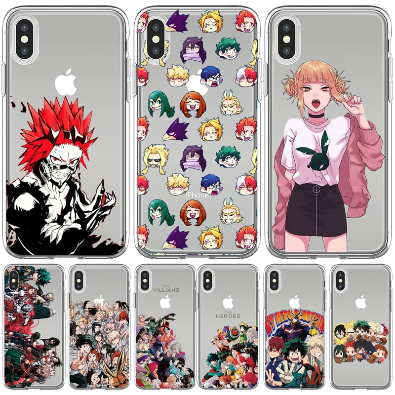 Чехол для телефона с аниме Моя геройская Академия deku bakugou Boku no Hero iphone 12 11 Pro Max X XR XS 8