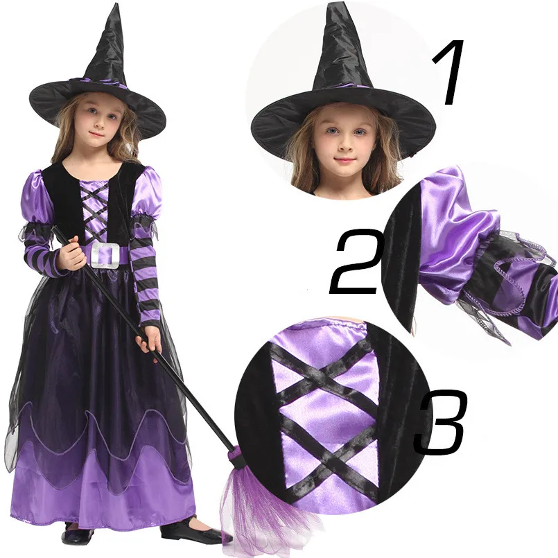 Girls Dress up Children's Magic Witch Costume Halloween Cosplay Costume Puff Skirt A Witch Princess Costume for Gir
Girls Dress up Children's Magic Witch Costume Halloween Cosplay Costume Puff Skirt A Witch Princess Costume for Gir