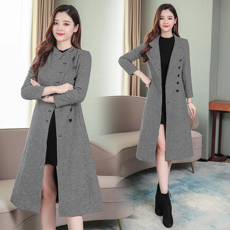 Женское шерстяное пальто в клетку, осенне-зимнее однобортное повседневное длинное пальто, куртки, Женское шерстяное пальто, верхняя одежда ...
Женское шерстяное пальто в клетку, осенне-зимнее однобортное повседневное длинное пальто, куртки, Женское шерстяное пальто, верхняя одежда ...