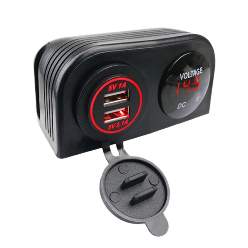 Dual USB Socket Charger With Voltage Display Fast Charging Switch Panel Adapter For 12V-24V Car Boat RV
Dual USB Socket Charger With Voltage Display Fast Charging Switch Panel Adapter For 12V-24V Car Boat RV