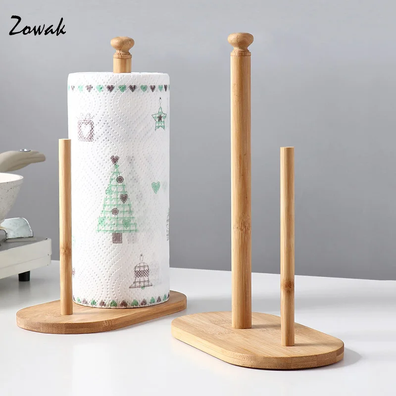 Paper Towel Roll Holder Kitchen Hanger Rack Bathroom Stand Organizer Countertop Wooden Table Cabinet Dispenser | Дом и сад