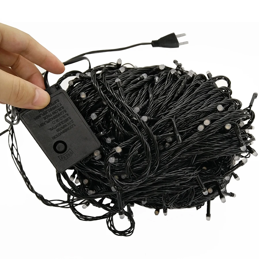 Black Wire 50/100M LED Fairy Light Outdoor Twinkle Christmas String Garland Light For Xmas Wedding Holiday Villa Party 
Black Wire 50/100M LED Fairy Light Outdoor Twinkle Christmas String Garland Light For Xmas Wedding Holiday Villa Party