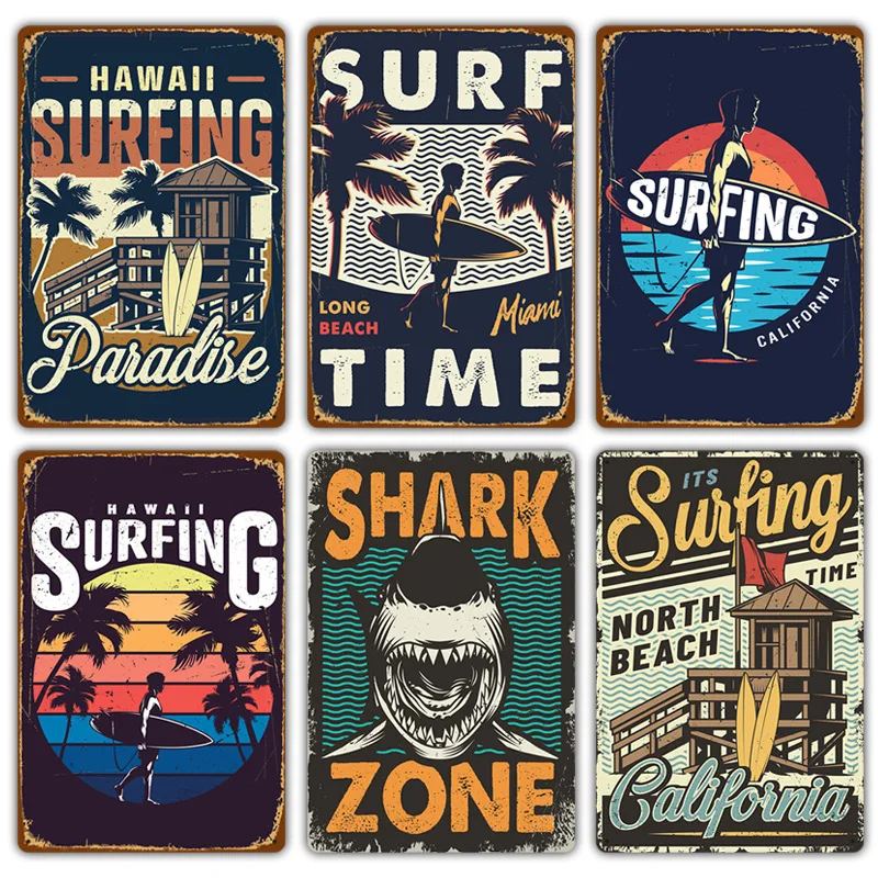Beach surfing Sign Tin painting vintage Warning Metal Sign Coffee shop background Wall Decor Yard Sign Beach surfing Metal Signs
Beach surfing Sign Tin painting vintage Warning Metal Sign Coffee shop background Wall Decor Yard Sign Beach surfing Metal Signs