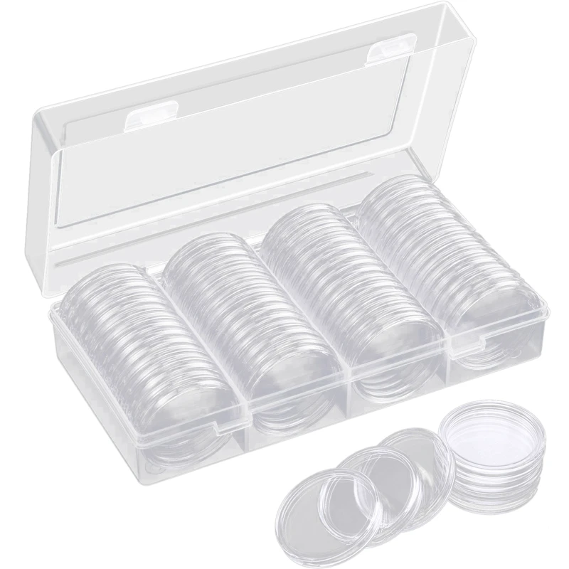 41 Mm Silver Coin Holder Coin Case With Storage Organizer Box For Coin Collection Supplies (60 Pieces)
41 Mm Silver Coin Holder Coin Case With Storage Organizer Box For Coin Collection Supplies (60 Pieces)