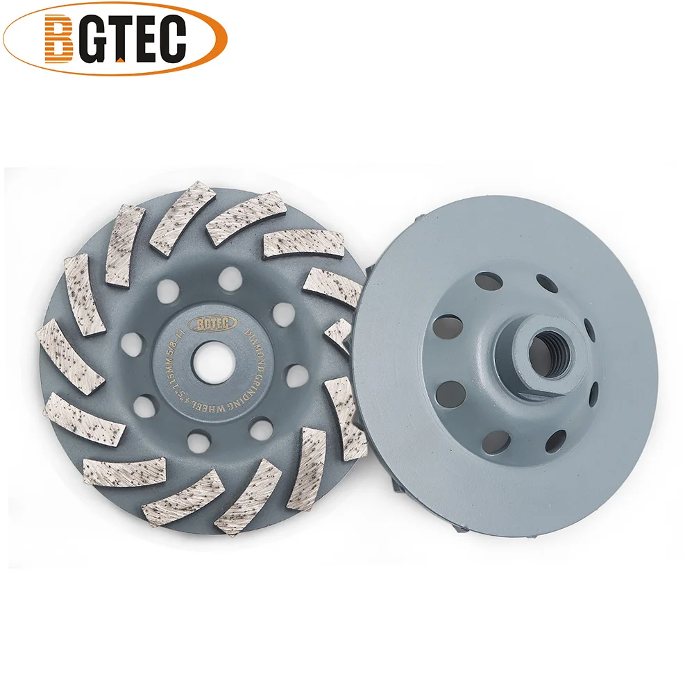 BGTEC 2pcs 4.5inch Diamond Turbo Row Grinding Cup Wheel 115mm Grinding discs for concrete, Masonry, construction material
BGTEC 2pcs 4.5inch Diamond Turbo Row Grinding Cup Wheel 115mm Grinding discs for concrete, Masonry, construction material