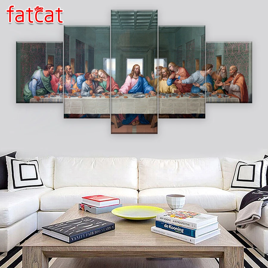 FATCAT Last Supper Religion 5 Piece Diy Diamond Painting Full Square Round Drill Diamond Embroidery Sale Needlework Decor AE1466
FATCAT Last Supper Religion 5 Piece Diy Diamond Painting Full Square Round Drill Diamond Embroidery Sale Needlework Decor AE1466