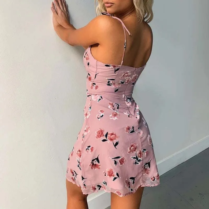 Women Sexy Lace Deep V Neck Strap Dress Elegant Flowers Print Sleeveless Party Dress Fashion Slim Backless Mini Dress Vestido XL
Women Sexy Lace Deep V Neck Strap Dress Elegant Flowers Print Sleeveless Party Dress Fashion Slim Backless Mini Dress Vestido XL