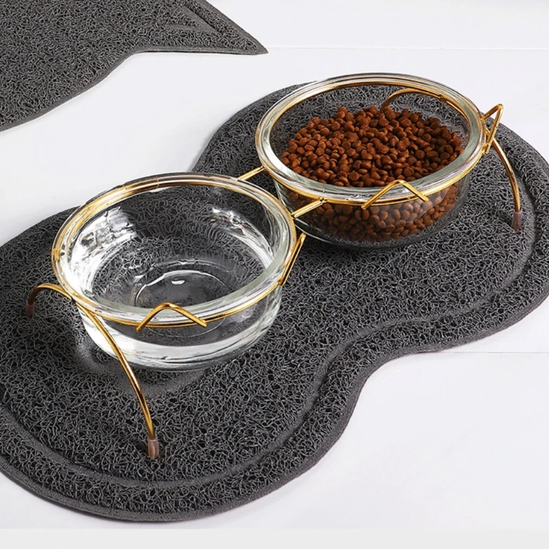 HX5F Pet Dog Cat Glass Tilted Elevated Bowl Raised Feeding Dish Food Water Slow Feeder with Metal Stand
HX5F Pet Dog Cat Glass Tilted Elevated Bowl Raised Feeding Dish Food Water Slow Feeder with Metal Stand