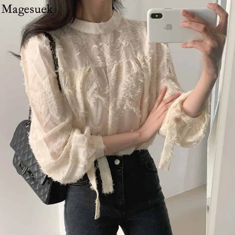 Chic Tassel Stitching Elegant Loose Shirts Autumn Long Sleeve Women's Blouse Stand Collar Lace-up Tie Vintage Shirt Tops 16436
Chic Tassel Stitching Elegant Loose Shirts Autumn Long Sleeve Women's Blouse Stand Collar Lace-up Tie Vintage Shirt Tops 16436