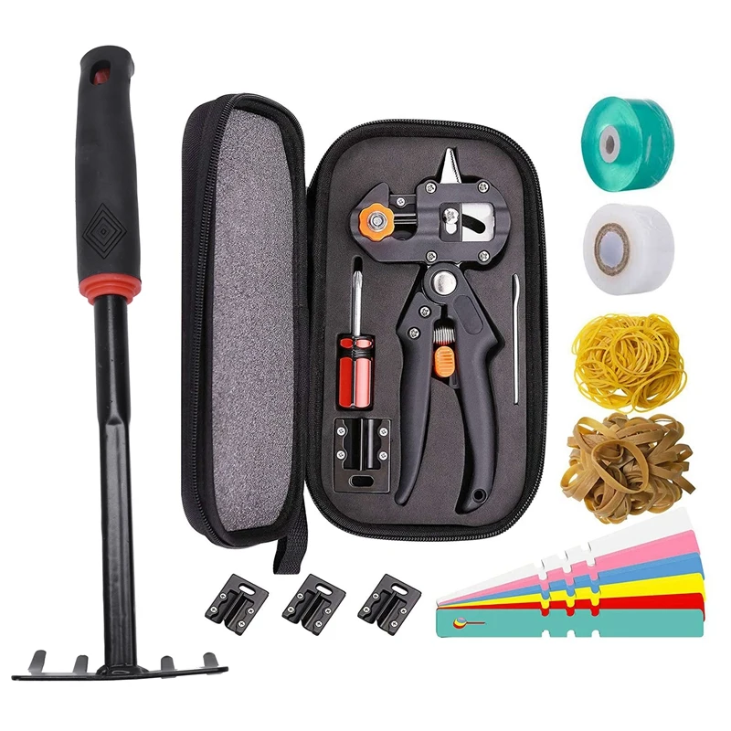 Hot 1 Pcs Black Nonslip Handle Metal Head Lawn Garden Rake & 1 Set Garden Grafting Tool Pruner Kit With Grafting Tapes
Hot 1 Pcs Black Nonslip Handle Metal Head Lawn Garden Rake & 1 Set Garden Grafting Tool Pruner Kit With Grafting Tapes