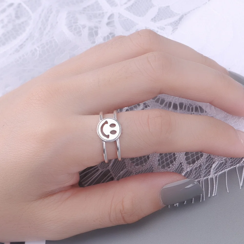 Individual Character Smiling Face Ring Female Korean Version Contracted Ring Opening Can Adjust Tail Ring
Individual Character Smiling Face Ring Female Korean Version Contracted Ring Opening Can Adjust Tail Ring