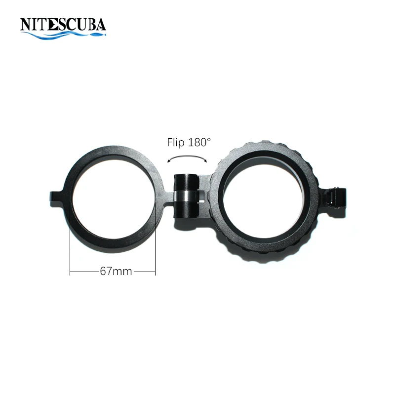 

Nitescuba Diving Lens Adapter Ring Flip Cover M67 Screw Mount Rx100 Camera Housing 67mm Macro Close-up Lens Quick Release Ring